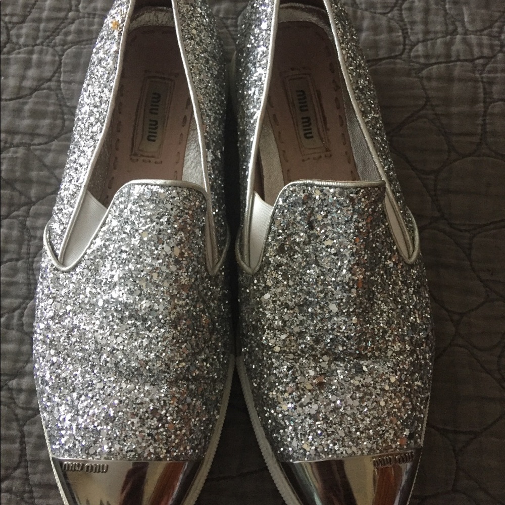 Miu Miu Glitter Slip in Sneaker 👟